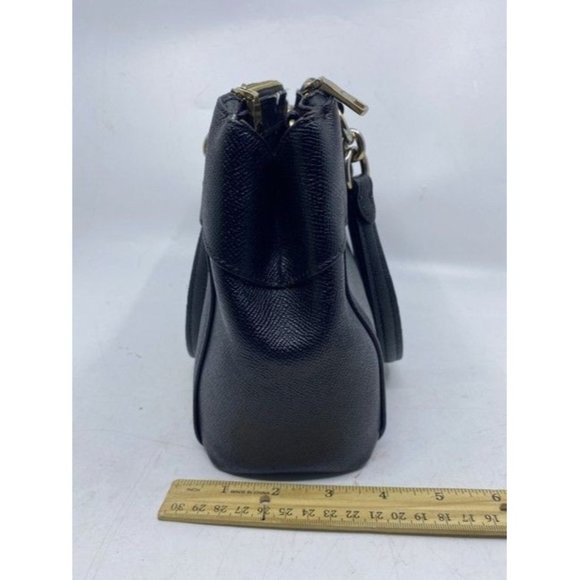 Coach Carryall Mini Brooke Light Goldblack Leather Cross Body Bag - Picture 2 of 11